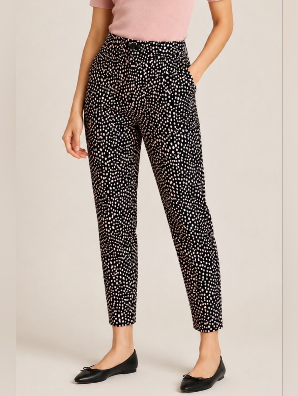 Talbots Hampshire Ankle Pants Polka Dot Slim Career Office Preppy